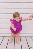 Infant Girl's Purple Confetti Tulle Bubble Romper