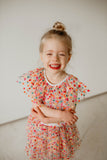 girls rainbow confetti birthday party dress