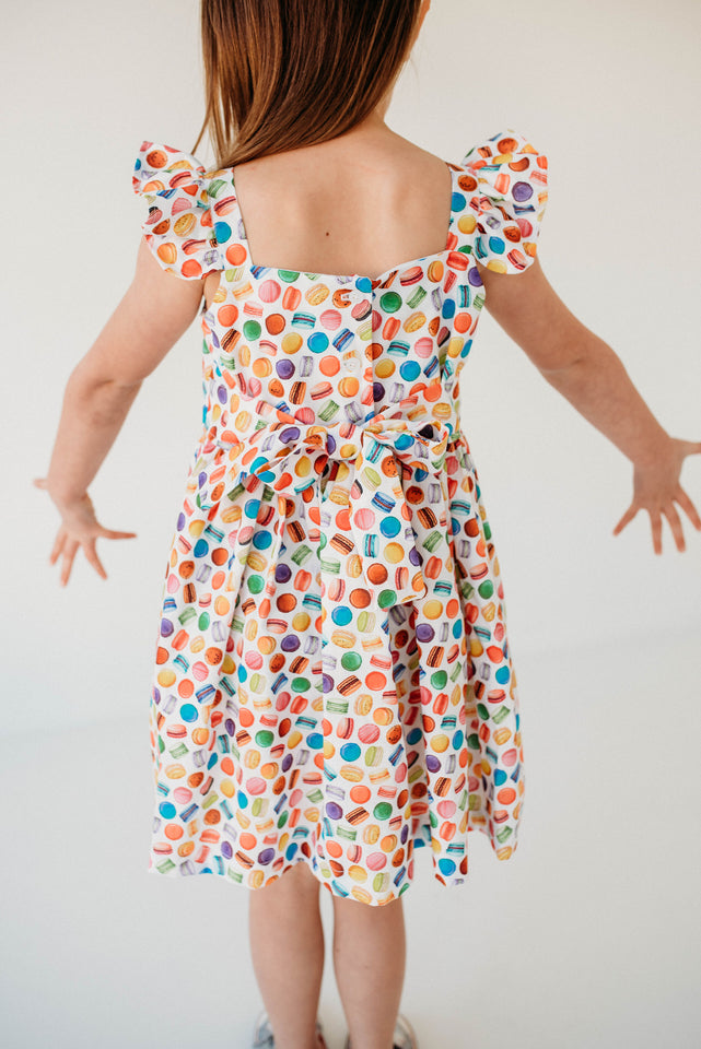 little girls sweet celebration french macaron party dress