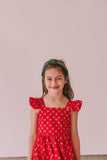 red rose print sun dress