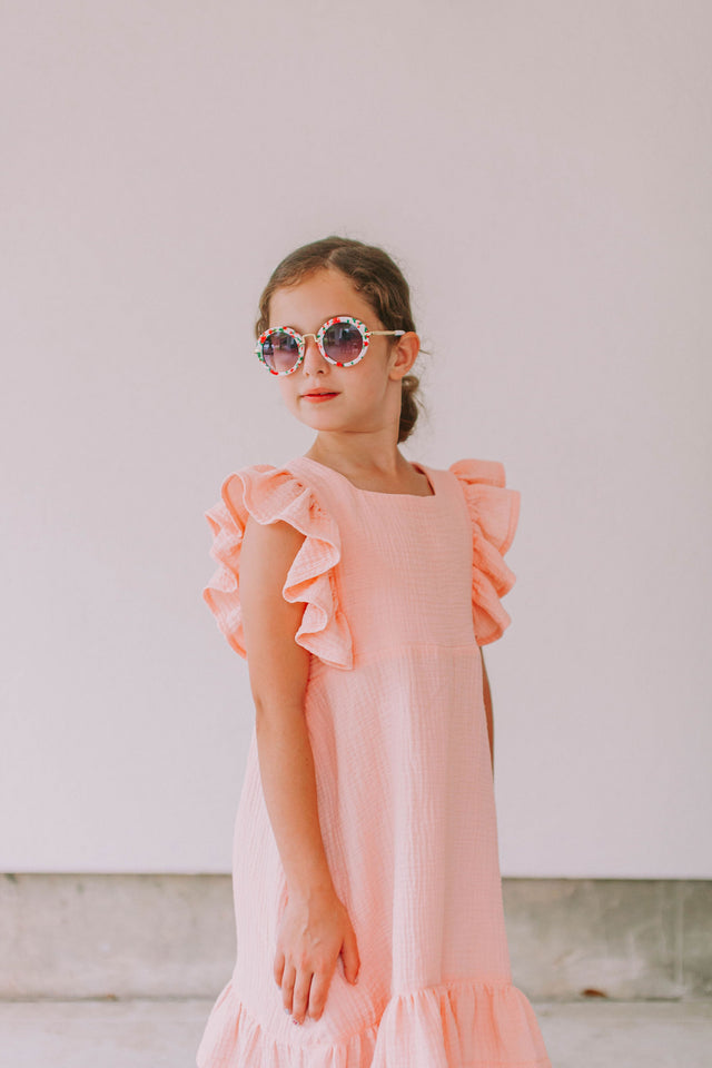 Little Girl's Retro Round Sunglasses