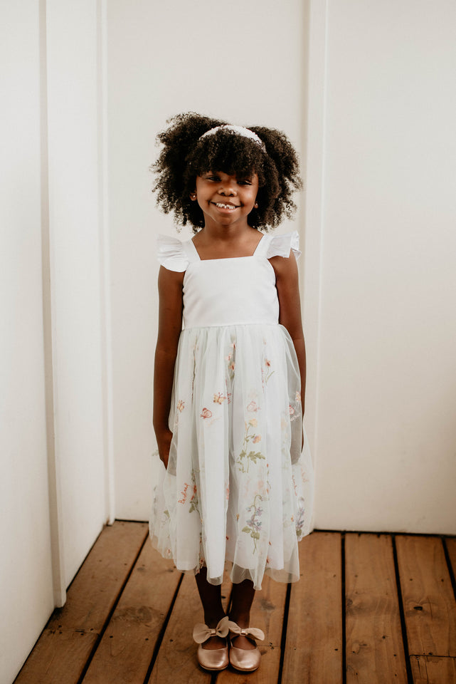 little girls mint lace dress