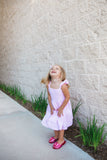 Little Girl's Pink Seersucker Dress